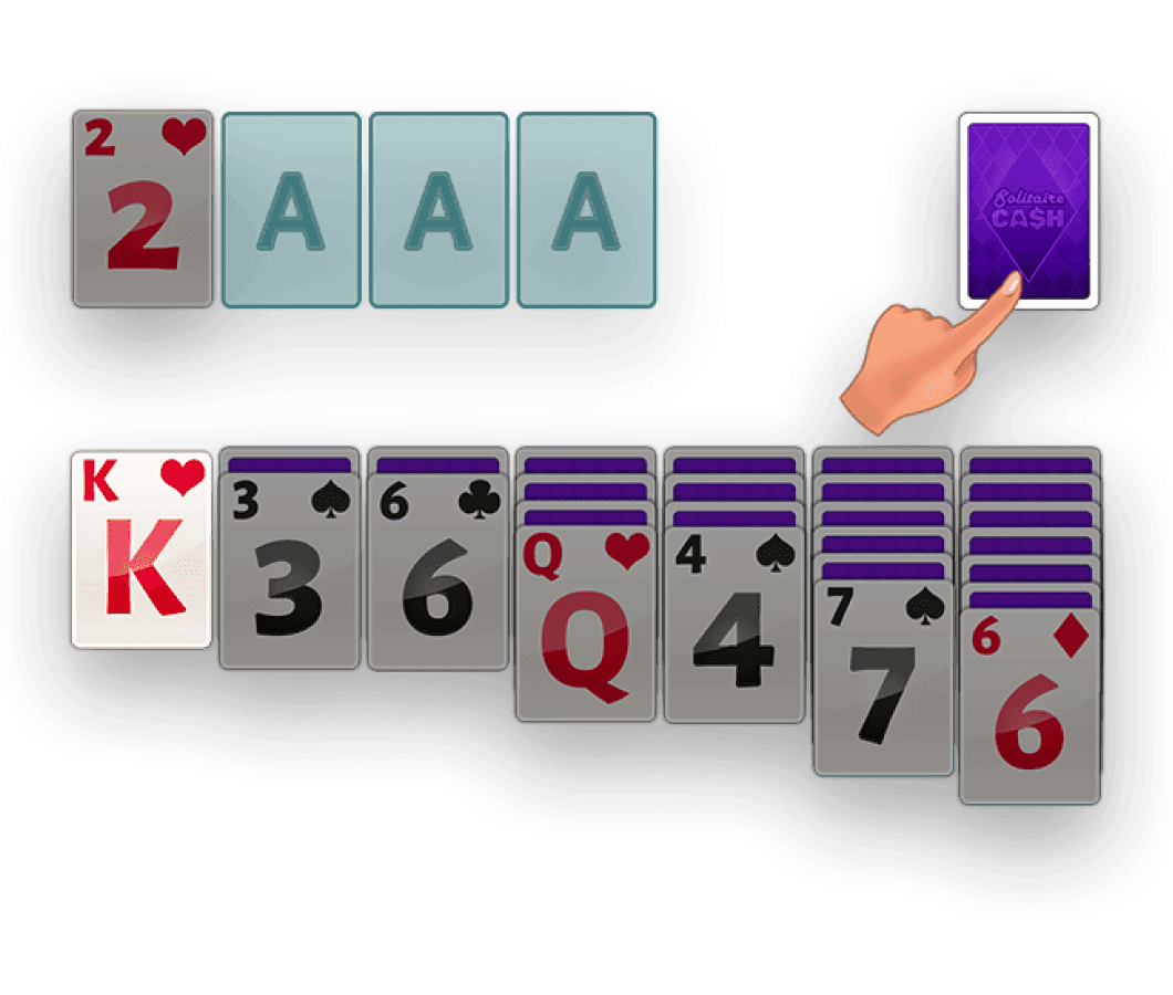 Mobile phone showing the money balance screen from Solitaire Cash game
