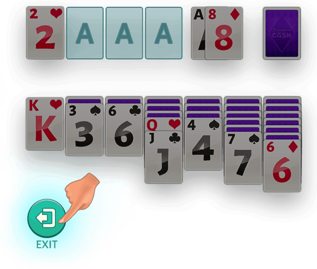 Mobile phone showing the money balance screen from Solitaire Cash game