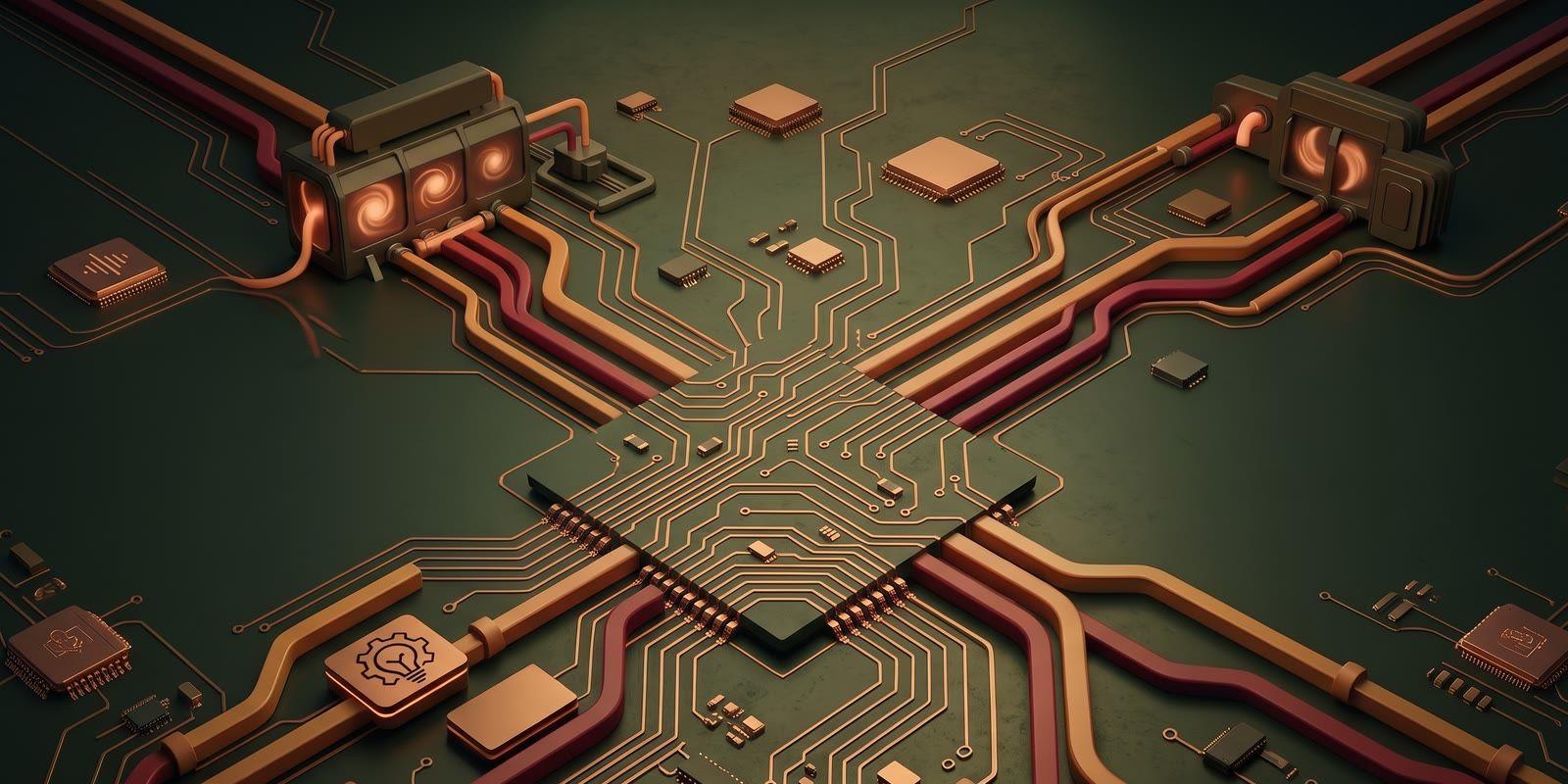 Stylized circuit board